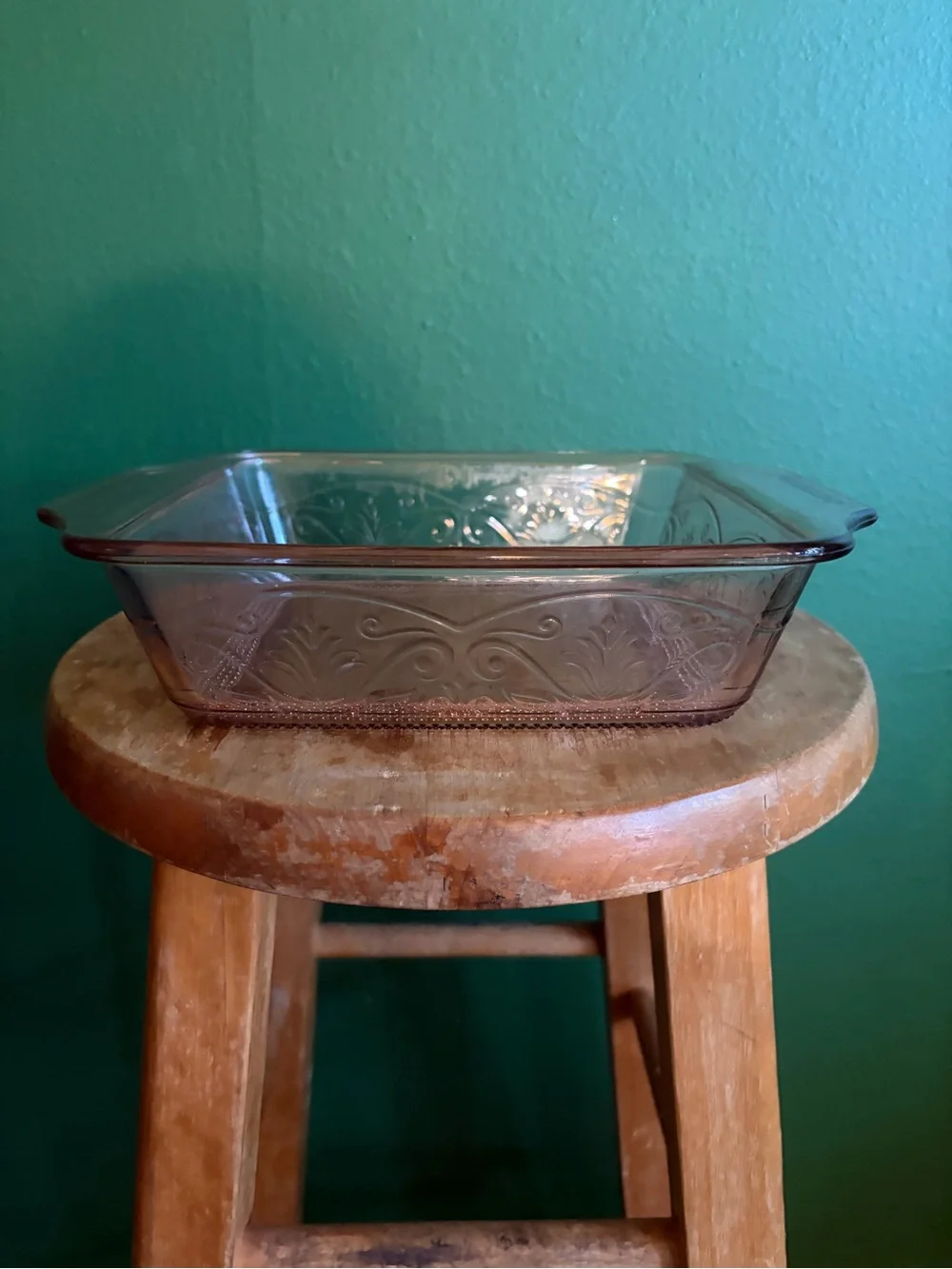Anchor Hocking Laurel Rosewater Embossed Baking Dish 2 Quart